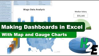 making dashboards in excel with map and gauge charts