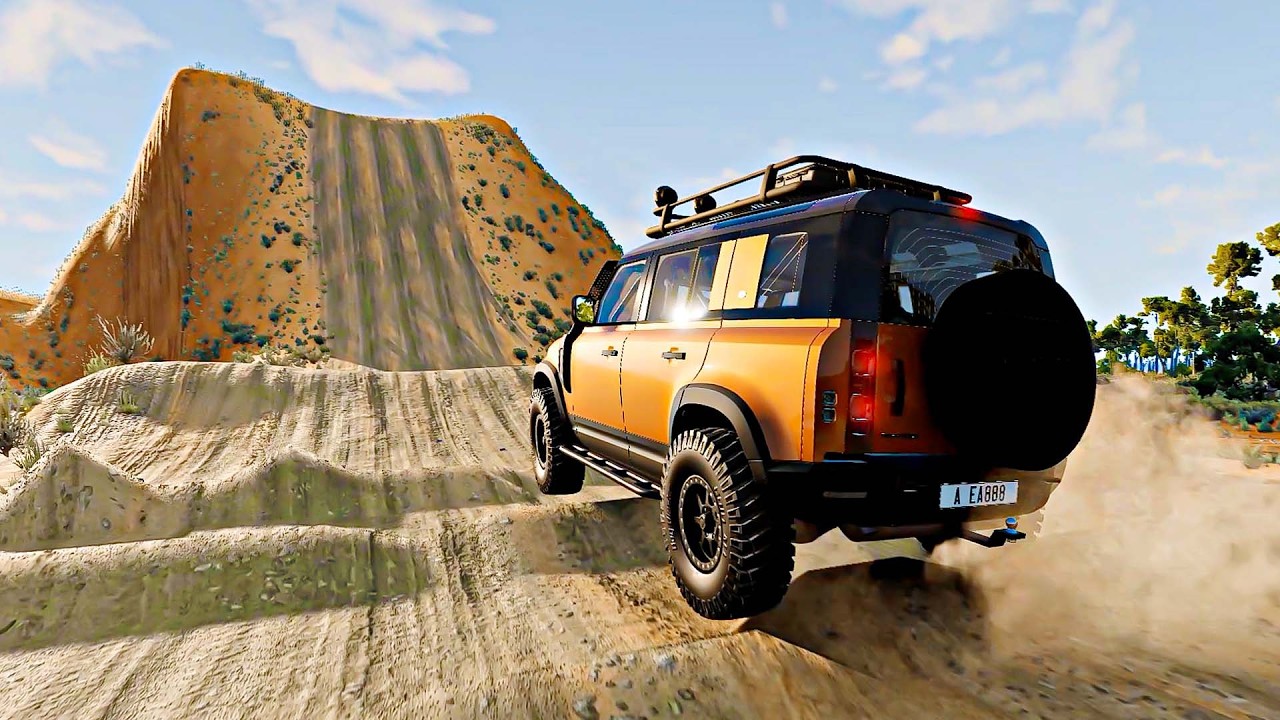 Cars & Truck Vs Giant Bulge Sand Dunes In Desert | Beamn.Drive