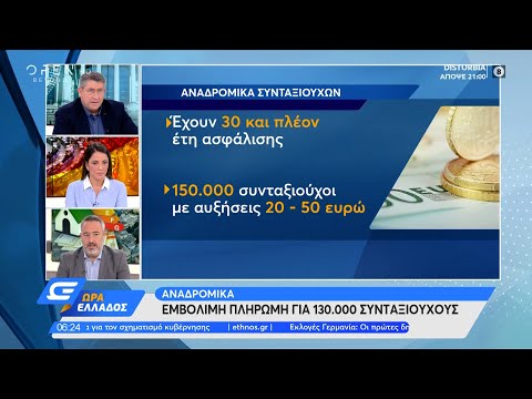 Αναδρομικά: Εμβόλιμη πληρωμή για 130.000 συνταξιούχους | Ώρα Ελλάδος 27/9/2021 | OPEN TV