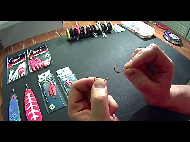 Making a Kokanee Salmon Lure - How to tie a snell knot 