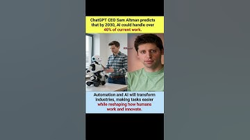 Sam Altman Predicts AI Will Do 40% of Work by 2030! #AI #FutureOfWork