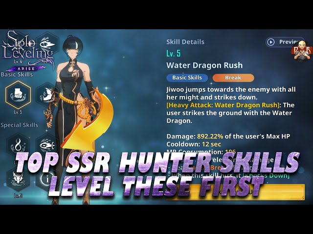 [Solo Leveling: Arise] - MOST IMPORTANT SSR HUNTER SKILLS TO LEVEL FIRST! class=