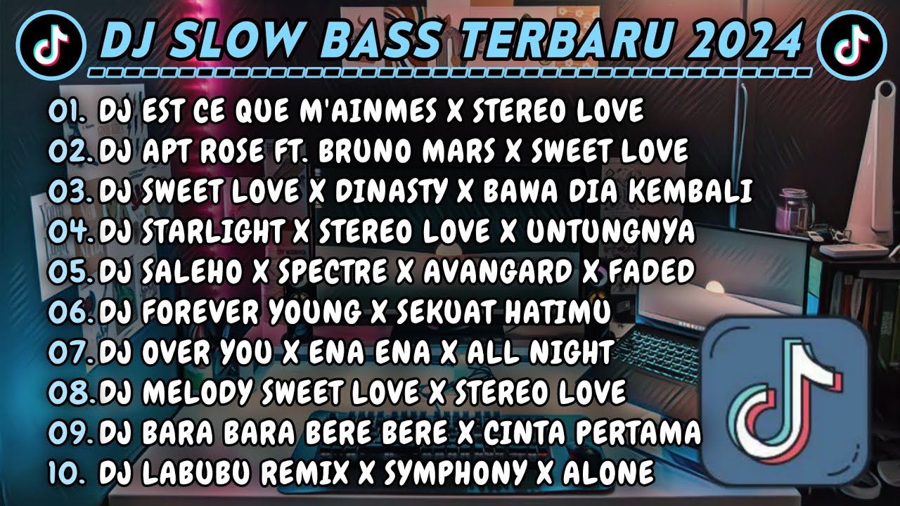 DJ SLOWBASS TERBARU 2024 || DJ EST CE QUE M'AINMES X STEREO LOVE || DJ APT ROSE FT. BRUNO MARS VIRAL