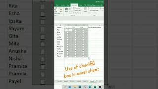 Calculate attendance in excel #microsoftexcel #excelvideo #excel #trick #shorts #countif #checkbox