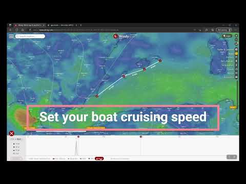 Windy sailing forecasting route