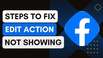 How To Fix Facebook Edit Action Button Option Not Showing !