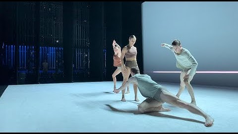 Company dancers on stage with the Australian String Quartet performing 