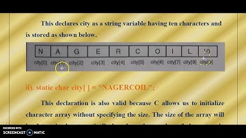 DECLARING AND INITIALIZING STRINGS