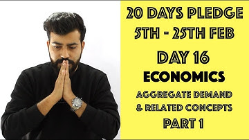 Day-16 - Aggregate Demand & Related Concepts - class12th #20dayspledge #commercebaba
