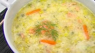 Суп с картошкой и лососем. Суп с картошкой и лососем.