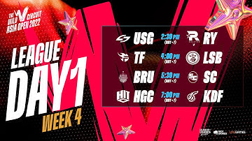 [Vietnamese] USG vs RY | TF vs LSB | BRU vs SC | HGC vs KDF | WCAO 2022 LEAGUE D1W4