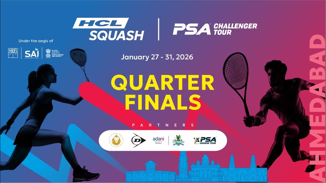 Quarter Finals - HCL PSA Challenger Squash Tour Ahmedabad 2026 | The Belvedere Golf & Country Club