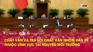 Chất vấn và trả lời chất vấn nhóm vấn đề thuộc lĩnh vực tài nguyên môi trường