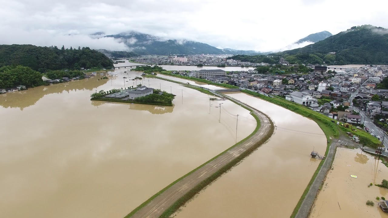 2018/07/07愛媛県大洲市西大洲地区の水害状況