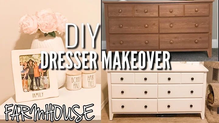 DIY FARMHOUSE DRESSER MAKEOVER ON A BUDGET 2020 | CHALK PAINT | HOW TO REFINISH A LAMINATE SURFACE