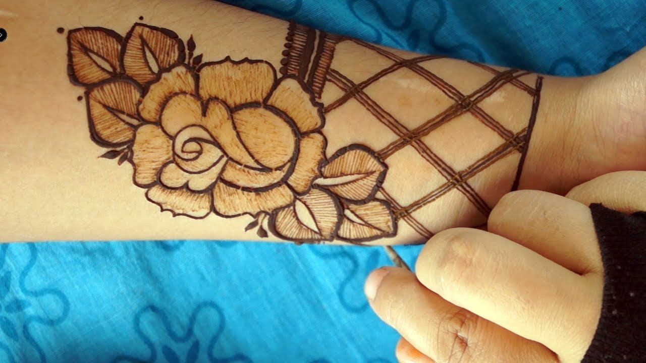 Most Attractive Modern Rose Henna Mehendi Design Step By Step