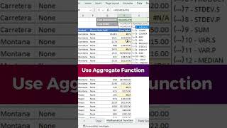 How to sum values with errors ! Aggregate function  #excel #sumfunction