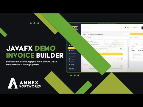 Java Business Application - JavaFX Invoice/Estimate Builder App Demo