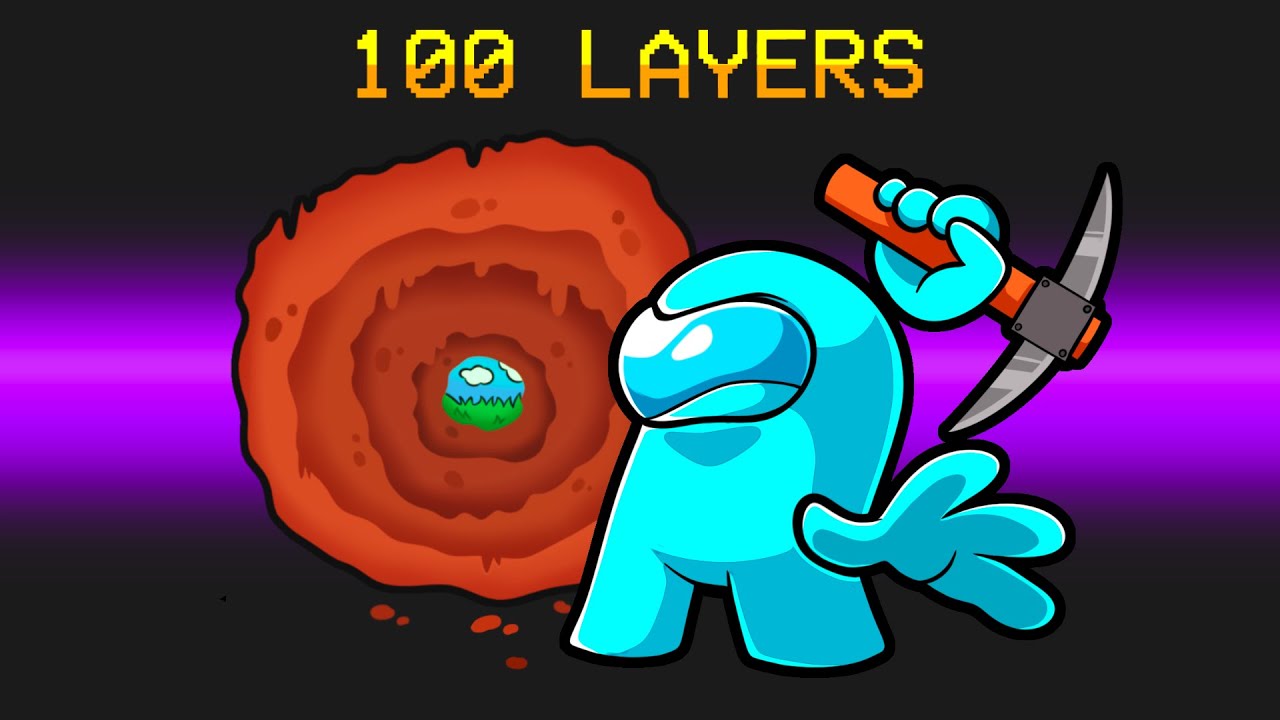 ESCAPING 100 Layers in Among Us
