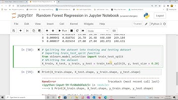 Random Forest Regression in Jupyter Notebook
