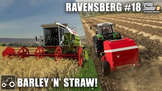 Harvesting Barley, Baling Straw & Planting Soybeans, Ravensberg #18 Farming Simulator 19 Timelapse