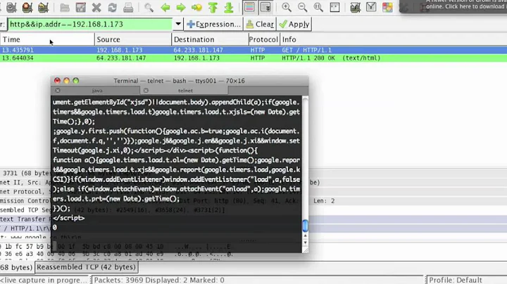 Telnet http (on port 80)