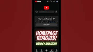 Youtube watch history update! No homepage 😥 #youtube
