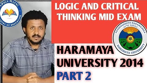 Logic mid exam Freshman Haramaya university part 2 @fortinoacademics unit 1 to 3