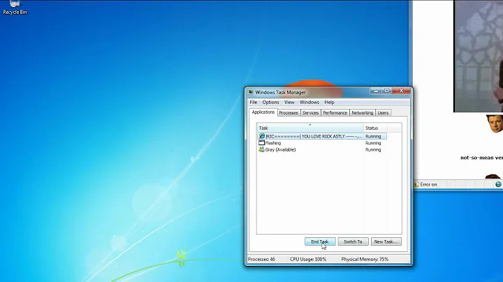 Restore Advanced Task Manager (Windows 7)