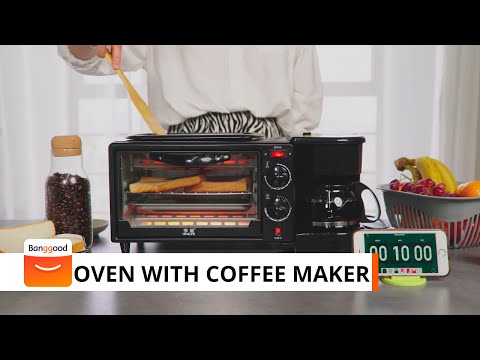 3 In 1 Electric Breakfast Maker Multifunction Coffee Maker Frying Pan Mini Oven Bread Pizza Oven