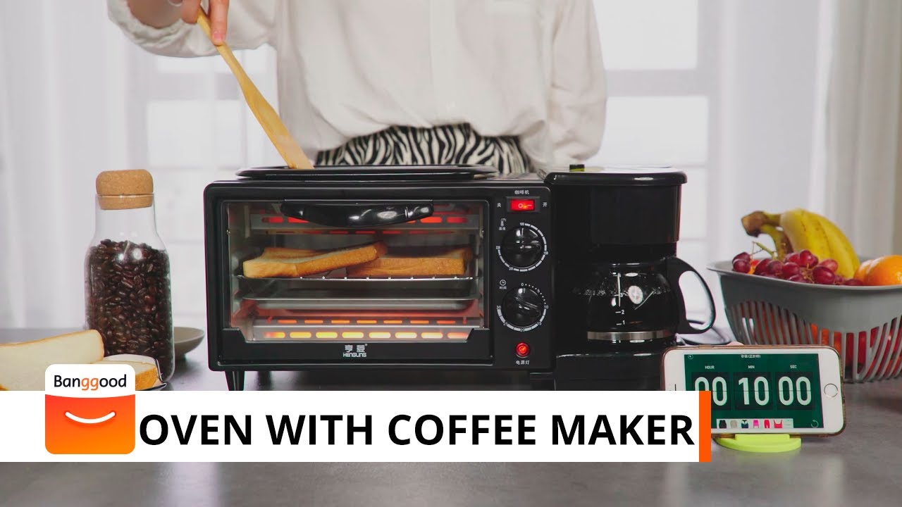 3-in-1 Breakfast Maker, Coffee Machine, Sandwich Maker, Toaster