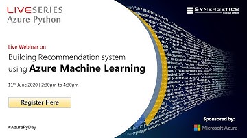Building Recommendation system using Azure Machine Learning | Synergetics Learning