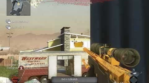 Call Of Duty - Black Ops Two No Scope Wall Bangs Cross Map