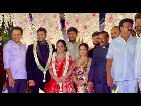 Talasani Skylab Son reception | Talasani Srinivas Yadav Family Wedding | Talasani Yuvanth reception