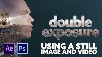 How to create a Simple DOUBLE EXPOSURE using a Image and Video | Photoshop & After Effects Tutorial