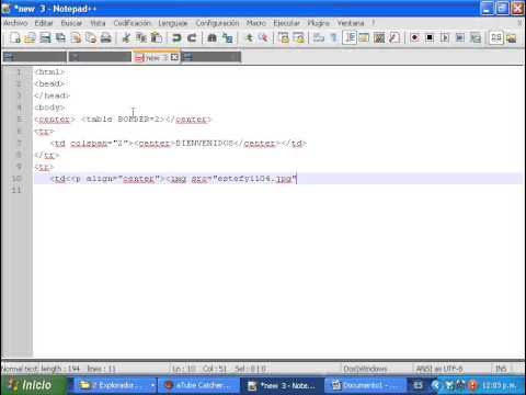 realizar un frame en notepad++ (parte 1) - YouTube