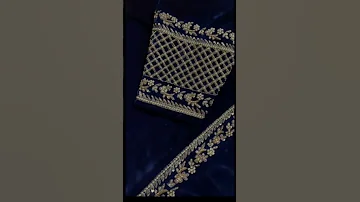 Hand Embroidery Zardosi Work Velvet Suit Dresses 