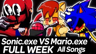 Mario Madness V2 but Sonic.exe vs Mario.exe Full Main week +New All Stars | Friday Night Funkin'