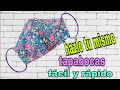 Cómo HACER UN TAPABOCAS DE TELA/como HACER UNA  MASCARILLA DE TELA.