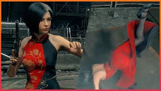 Ada Wong in the chinese dress RE4 original and remake (art by @adaleonwong)  : r/residentevil