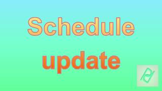 A fresh start, Schedule update 6-9-2017
