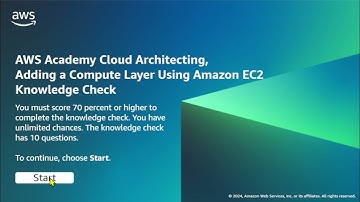 AWS Academy Cloud Architecting Module 5 Knowledge Check - Adding a Compute Layer Using Amazon EC2