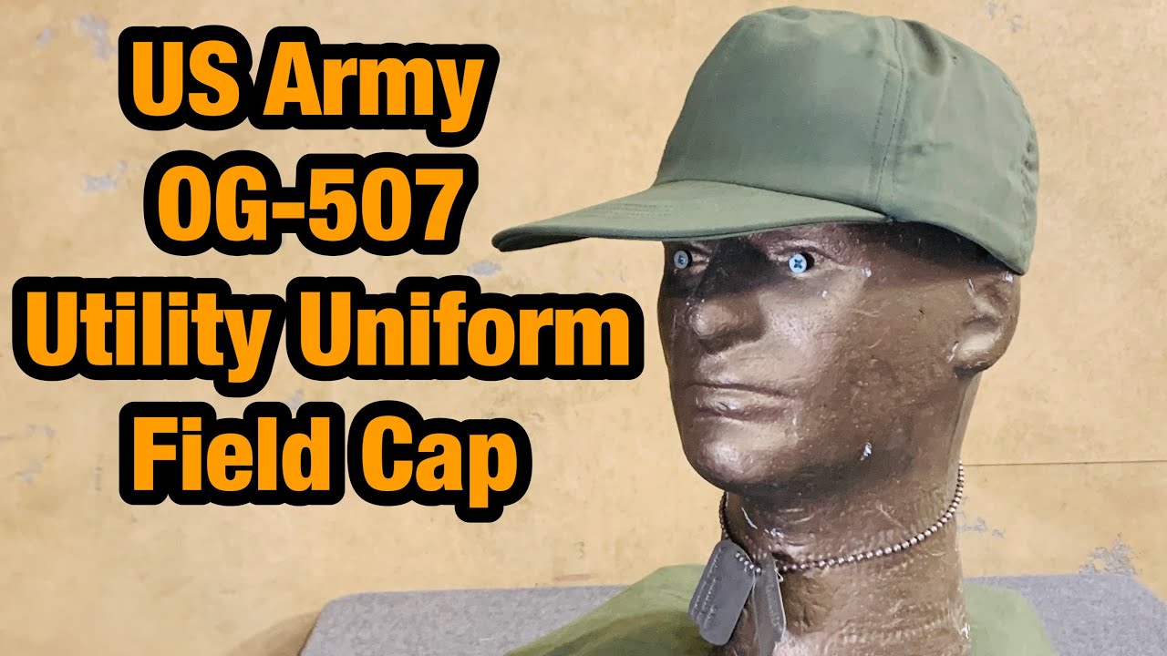 US Army OG-507 Dura-Press Utility Uniform Field Cap - YouTube
