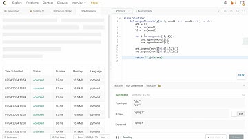 Leetcode 1768 - Merge Strings Alternately - Python