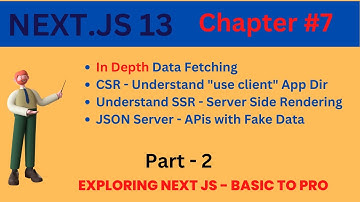 Chapter #7: Next 13 :In Depth Server Side Rendering ,SSG, ISG. #nextjs13  #nextjs  #reactjs  #html