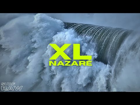 NAZARÉ GOES XL - FIRST BIG SWELL OF THE SEASON - epic drone view