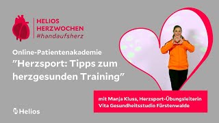 Herzsport: "Tipps zum herzgesunden Training"