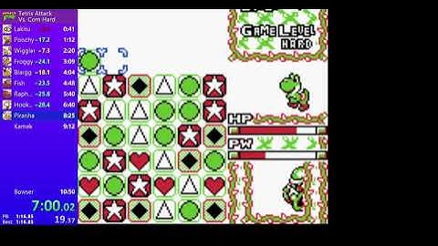 Tetris Attack (Game Boy) Hard 10:13 run