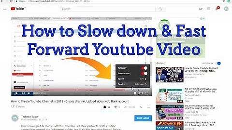 How to play Youtube videos in slow motion/ fast motion - 0.5 to 2x speed