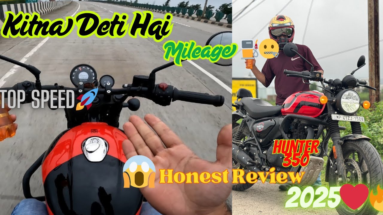 Royal Enfield Hunter 350 2025 🔥Real Mileage Test + Ride Experience& Worth Buying?#hunter350 #jawa
